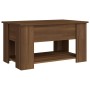 Mesa de centro madera contrachapada roble marrón 79x49x41 cm de vidaXL, Mesas de centro - Ref: Foro24-819277, Precio: 76,45 €...