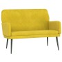 Banco de terciopelo amarillo 108x79x79 cm de vidaXL, Bancos - Ref: Foro24-351420, Precio: 147,55 €, Descuento: %