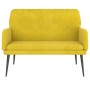 Banco de terciopelo amarillo 108x79x79 cm de vidaXL, Bancos - Ref: Foro24-351420, Precio: 147,55 €, Descuento: %