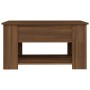 Mesa de centro madera contrachapada roble marrón 79x49x41 cm de vidaXL, Mesas de centro - Ref: Foro24-819277, Precio: 76,45 €...