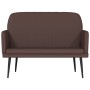 Banco de cuero sintético marrón 107x80x81 cm de vidaXL, Bancos - Ref: Foro24-351400, Precio: 77,26 €, Descuento: %