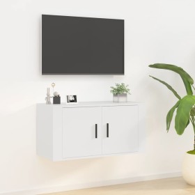 White wall TV cabinet 80x34.5x40 cm by vidaXL, TV Furniture - Ref: Foro24-816624, Price: 52,42 €, Discount: %