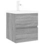 Mueble de baño con lavabo madera contrachapada gris Sonoma de vidaXL, Tocadores de baño - Ref: Foro24-3152862, Precio: 161,43...