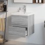 Mueble de baño con lavabo madera contrachapada gris Sonoma de vidaXL, Tocadores de baño - Ref: Foro24-3152862, Precio: 161,43...