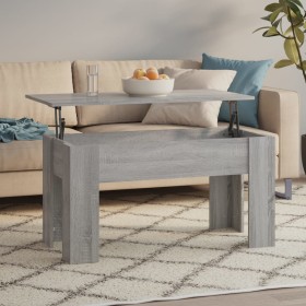 Mesa de centro madera contrachapada gris Sonoma 101x49x52 cm de vidaXL, Mesas de centro - Ref: Foro24-819279, Precio: 72,99 €...