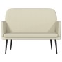 Banco de cuero sintético color crema 107x80x81 cm de vidaXL, Bancos - Ref: Foro24-351399, Precio: 99,46 €, Descuento: %