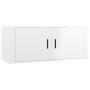 Mueble para TV de pared blanco brillante 100x34,5x40 cm de vidaXL, Muebles TV - Ref: Foro24-816634, Precio: 70,79 €, Descuent...