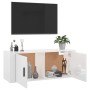 Glossy white wall TV cabinet 100x34.5x40 cm by vidaXL, TV Furniture - Ref: Foro24-816634, Price: 70,79 €, Discount: %