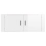 Glossy white wall TV cabinet 100x34.5x40 cm by vidaXL, TV Furniture - Ref: Foro24-816634, Price: 70,79 €, Discount: %