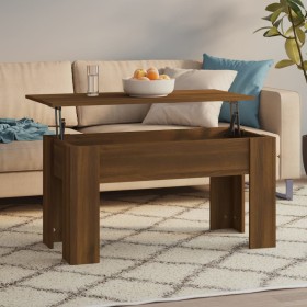 Brown oak plywood coffee table 101x49x52 cm by vidaXL, Coffee table - Ref: Foro24-819280, Price: 73,52 €, Discount: %