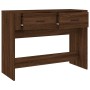 Mesa consola madera contrachapada roble marrón 100x39x75 cm de vidaXL, Mesas - Ref: Foro24-816783, Precio: 63,97 €, Descuento: %