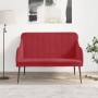 Red wine red velvet bench 110x76x80 cm by vidaXL, Banks - Ref: Foro24-351468, Price: 112,30 €, Discount: %