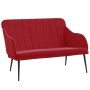 Red wine red velvet bench 110x76x80 cm by vidaXL, Banks - Ref: Foro24-351468, Price: 112,30 €, Discount: %