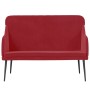 Banco de terciopelo rojo vino tinto 110x76x80 cm de vidaXL, Bancos - Ref: Foro24-351468, Precio: 112,30 €, Descuento: %