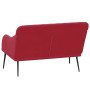 Banco de terciopelo rojo vino tinto 110x76x80 cm de vidaXL, Bancos - Ref: Foro24-351468, Precio: 112,30 €, Descuento: %