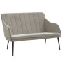 Light gray velvet bench 110x76x80 cm by vidaXL, Banks - Ref: Foro24-351464, Price: 139,36 €, Discount: %