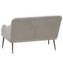 Banco de terciopelo gris claro 110x76x80 cm de vidaXL, Bancos - Ref: Foro24-351464, Precio: 139,36 €, Descuento: %