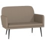 Banco de cuero sintético color capuchino 107x80x81 cm de vidaXL, Bancos - Ref: Foro24-351403, Precio: 81,02 €, Descuento: %