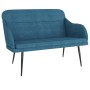 Banco de terciopelo azul 110x76x80 cm de vidaXL, Bancos - Ref: Foro24-351453, Precio: 101,35 €, Descuento: %