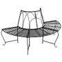 Semicircular garden bench 2 pcs black steel Ø159 by vidaXL, garden benches - Ref: Foro24-3095717, Price: 329,01 €, Discount: %