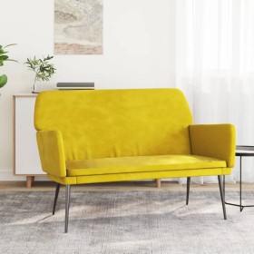 Yellow velvet bench 108x79x79 cm by vidaXL, Banks - Ref: Foro24-351388, Price: 90,99 €, Discount: %