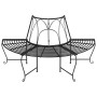 Semicircular garden bench 2 pcs black steel Ø159 by vidaXL, garden benches - Ref: Foro24-3095717, Price: 329,01 €, Discount: %