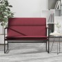 Banco de tela rojo tinto 100x64x80 cm de vidaXL, Bancos - Ref: Foro24-351354, Precio: 65,39 €, Descuento: %