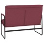 Banco de tela rojo tinto 100x64x80 cm de vidaXL, Bancos - Ref: Foro24-351354, Precio: 65,39 €, Descuento: %