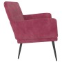 Banco de terciopelo rojo tinto 108x79x79 cm de vidaXL, Bancos - Ref: Foro24-351418, Precio: 145,27 €, Descuento: %