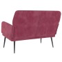 Banco de terciopelo rojo tinto 108x79x79 cm de vidaXL, Bancos - Ref: Foro24-351418, Precio: 145,27 €, Descuento: %