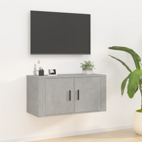 Mueble para TV de pared gris hormigón 80x34,5x40 cm de vidaXL, Muebles TV - Ref: Foro24-816628, Precio: 48,99 €, Descuento: %