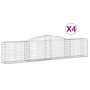 Gabion baskets 4 units arch shape iron 400x50x80/100 cm by vidaXL, Pots and planters - Ref: Foro24-3146985, Price: 545,61 €, ...