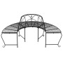 Semicircular garden bench 2 pcs black steel Ø159 by vidaXL, garden benches - Ref: Foro24-3095717, Price: 329,01 €, Discount: %