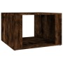 Mesita de noche madera contrachapada roble ahumado 57x55x36 cm de vidaXL, Mesitas de noche - Ref: Foro24-816557, Precio: 33,6...