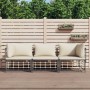 Gartenmöbel-Set 3-teilig anthrazitfarbene PE-Rattankissen von vidaXL, Outdoor-Sofas - Ref: Foro24-3186694, Preis: 247,00 €, R...