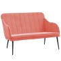 Banco de terciopelo rosa 110x76x80 cm de vidaXL, Bancos - Ref: Foro24-351467, Precio: 114,20 €, Descuento: %