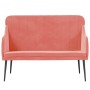 Banco de terciopelo rosa 110x76x80 cm de vidaXL, Bancos - Ref: Foro24-351467, Precio: 114,20 €, Descuento: %