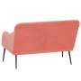 Banco de terciopelo rosa 110x76x80 cm de vidaXL, Bancos - Ref: Foro24-351467, Precio: 114,20 €, Descuento: %