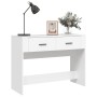 Mesa consola de madera contrachapada blanco 100x39x75 cm de vidaXL, Mesas - Ref: Foro24-816776, Precio: 66,51 €, Descuento: %