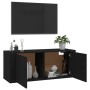 Black wall TV cabinet 100x34.5x40 cm by vidaXL, TV Furniture - Ref: Foro24-816633, Price: 73,28 €, Discount: %