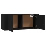 Black wall TV cabinet 100x34.5x40 cm by vidaXL, TV Furniture - Ref: Foro24-816633, Price: 73,28 €, Discount: %