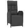 Reclining garden chairs with cushions 2 pcs black PE rattan by vidaXL, Garden chairs - Ref: Foro24-319892, Price: 340,28 €, D...