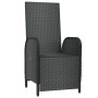 Reclining garden chairs with cushions 2 pcs black PE rattan by vidaXL, Garden chairs - Ref: Foro24-319892, Price: 340,28 €, D...