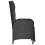 Reclining garden chairs with cushions 2 pcs black PE rattan by vidaXL, Garden chairs - Ref: Foro24-319892, Price: 340,28 €, D...