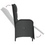 Reclining garden chairs with cushions 2 pcs black PE rattan by vidaXL, Garden chairs - Ref: Foro24-319892, Price: 340,28 €, D...