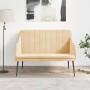 Cream velvet bench 110x76x80 cm by vidaXL, Banks - Ref: Foro24-351472, Price: 112,65 €, Discount: %