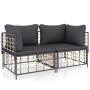 Modulare Ecksofas mit Kissen 2 Stk. synthetisches Rattan von vidaXL, Outdoor-Sofas - Ref: Foro24-3186691, Preis: 172,20 €, Ra...