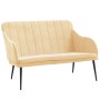 Cream velvet bench 110x76x80 cm by vidaXL, Banks - Ref: Foro24-351472, Price: 112,65 €, Discount: %