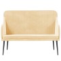 Banco de terciopelo color crema 110x76x80 cm de vidaXL, Bancos - Ref: Foro24-351472, Precio: 112,65 €, Descuento: %