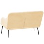 Banco de terciopelo color crema 110x76x80 cm de vidaXL, Bancos - Ref: Foro24-351472, Precio: 112,65 €, Descuento: %